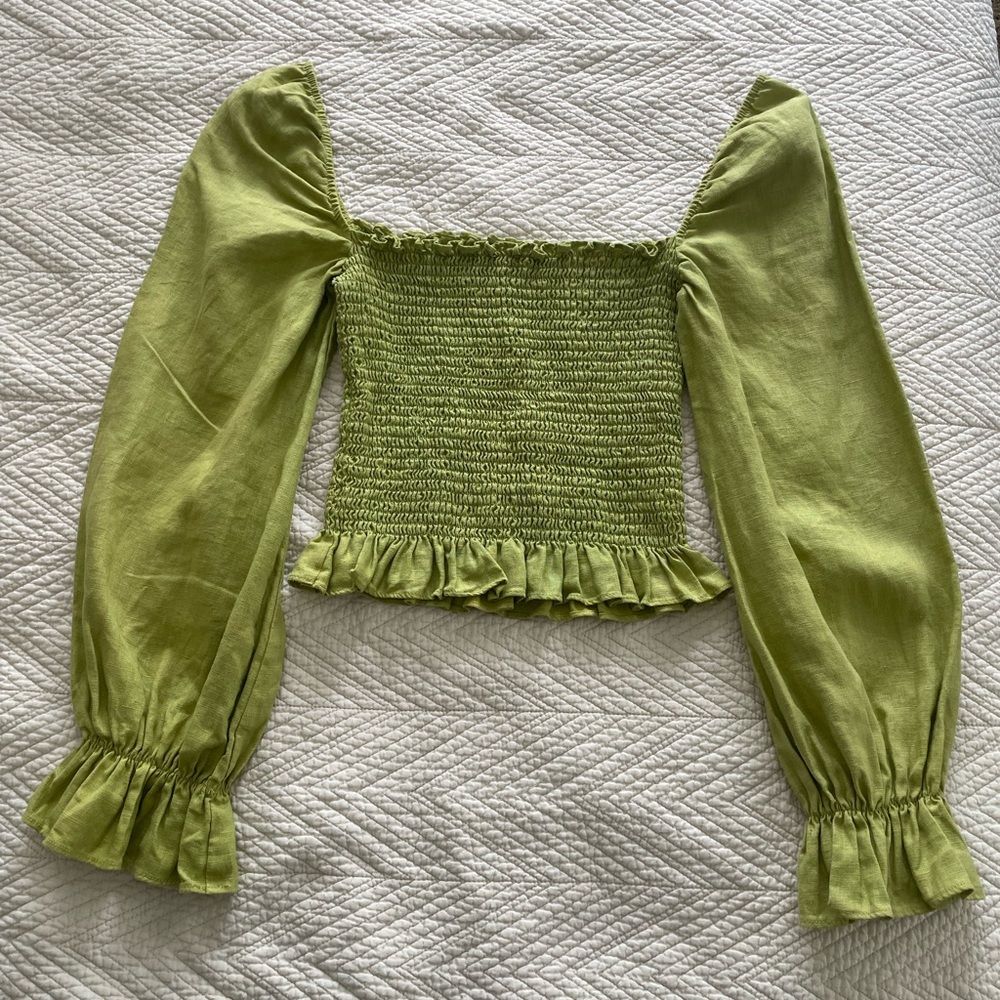 Reformation Ruffle Blouse